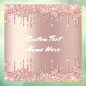 Roos Gold Window Cling Aangepaste tekstnaam Raamsticker (Vel 3)