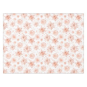 Roos Gold Winter Snowflakes op wit Tafelkleed (Voorkant (Horizontaal))