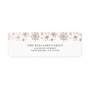 Roos Gold Winter Wonderland Mailing Labels