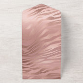 Roos Gold Zebra afdrukken All In One Uitnodiging (Buitenkant)