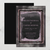 Roos Gold & zwarte Waterverf Kaart (Voorkant / Achterkant)