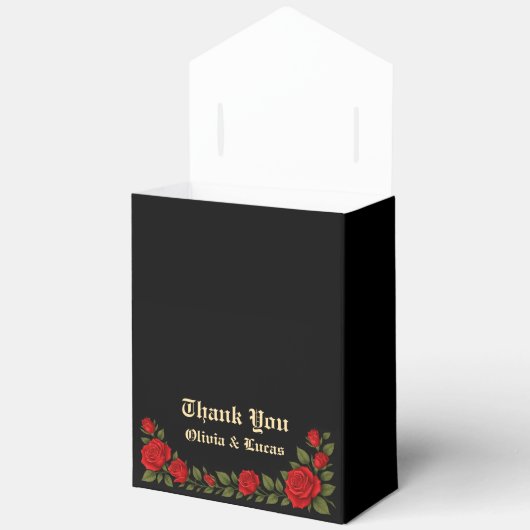 Roos Gotische Trouwtent Favoriete Doos Bedankdoosjes (Open)
