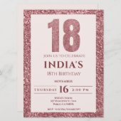 roos goud 18e verjaardag kaart (Voorkant / Achterkant)