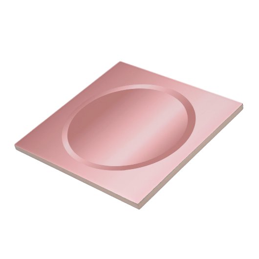 Roos Goud  Afbeelding Sjabloon Elegant Tegeltje (Zijkant)