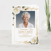 Roos & Goud Bloemen Begrafenisprogramma Programma (Voorkant)