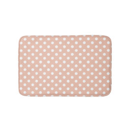Roos goud/blush roze wit polka dots badkamer tapij badmat