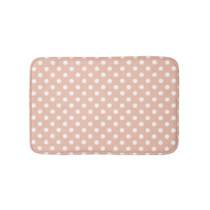 Roos goud/blush roze wit polka dots badkamer tapij badmat