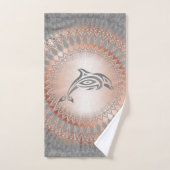 Roos Goud Dolphin Mandala Kustal Bad Handdoek (Handdoek)