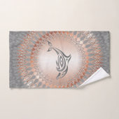 Roos Goud Dolphin Mandala Kustal Bad Handdoek (Handdoek)