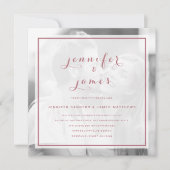 Roos Goud Eenvoudig Script Modern Fotobruiloft Kaart (Voorkant)