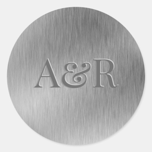 Roos Goud effect Sticker monogram, (Voorkant)