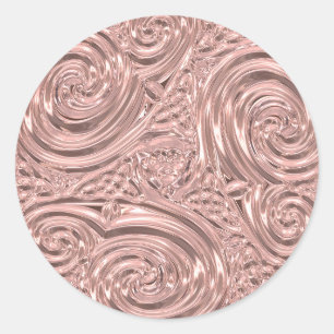 Roos goud elegant Victoriaans Ronde Sticker