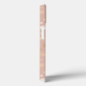 Roos-goud- en beige stippen Case-Mate iPhone case (Achterkant / Rechts)