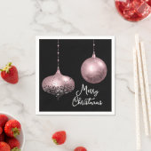 Roos Goud en Blush Roze Kerstballen Servet (Insitu)