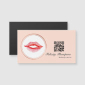 Roos Goud en Blush Roze Make-up Artiest QR Code (Voorkant / Achterkant)