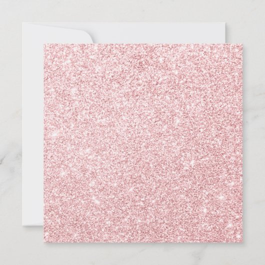 Roos Goud en glitter Ballet Quinceanera Kaart (Achterkant)