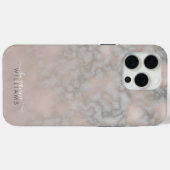 Roos Goud en Grijs Elegant Marmeren Patroon Case-Mate iPhone Case (Achterkant (horizontaal))