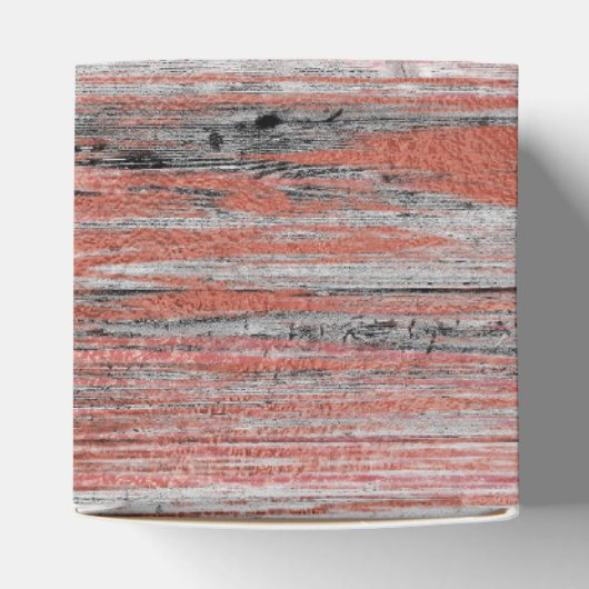 Roos Goud en Rustiek Hout Monogram & Initiaal Bedankdoosjes (Bovenkant)