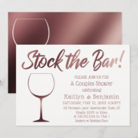 Roos Goud en Wit Voorraad de Bar Couples Shower