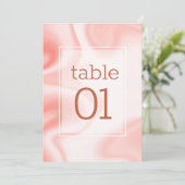 Roos-goud- en witte zachte marmer-zwellen menu (Staand voorkant)