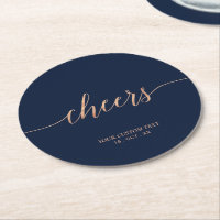 Roos goud en zeemacht Elegant Lettering Cheers Par