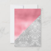 Roos Goud en Zilveren Sparkle Vrijgezellenfeest Kaart (Achterkant)