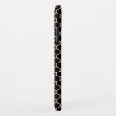 Roos Goud en Zwart Girly Hexagon Pattern Case-Mate iPhone Case (Achterkant/rechts)