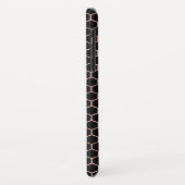 Roos Goud en Zwart Girly Hexagon Pattern Case-Mate iPhone Case (Achterkant/links)