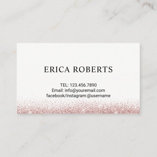 Roos Goud Eyelash Diva Lashes Salon Visitekaartje (Achterkant)