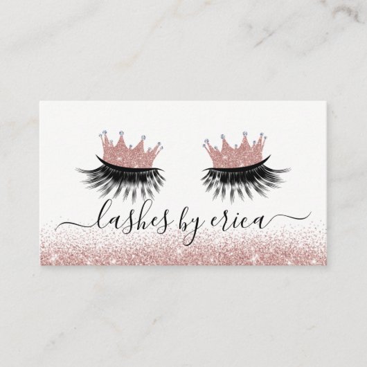 Roos Goud Eyelash Diva Lashes Salon Visitekaartje (Voorkant)