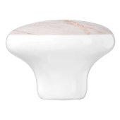 Roos Goud Geaderd Blush Roze Marmer Keramische Knop (Zijkant)