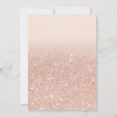 Roos goud glitter blush roze script vrijgezellenfe kaart (Achterkant)
