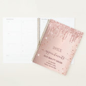 Roos goud glitter druppelt salon benoemments 2023 planner (Display)
