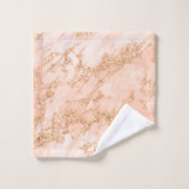 Roos goud glitter marmer abstract bad handdoek (Wasdoekje)