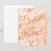 Roos goud glitter marmer abstract kaart (Voorkant / Achterkant)