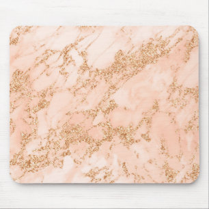 Roos goud glitter marmer abstract muismat
