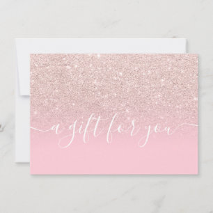 Roos goud glitter ombre roze gift