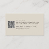 Roos goud glitter roze moderne QR-code Visitekaartje (Achterkant)