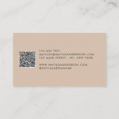 Roos goud glitter roze moderne QR-code Visitekaartje (Achterkant)