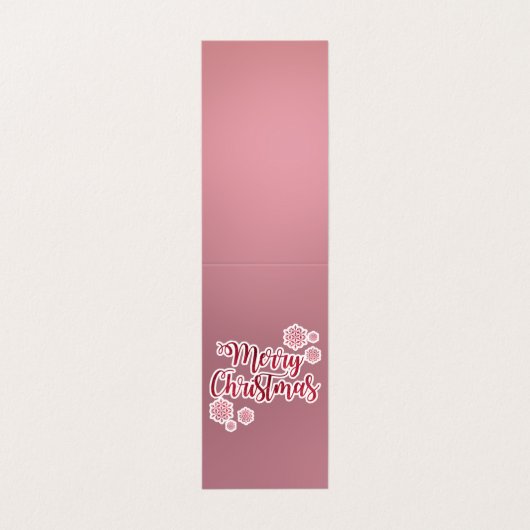 Roos goud Grote kerstcadeautjes labels Visitekaartjes (Buitenkant ongevouwen)