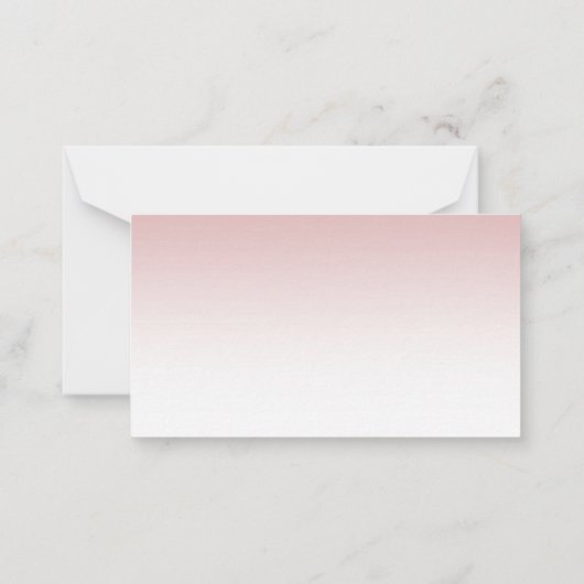 Roos Goud Handgeschreven Script Naam Elegante Sjab Notitiekaartje (Achterkant)