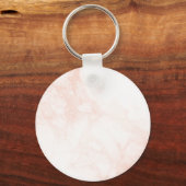 Roos Goud lichtroze marmer Sleutelhanger (Voorkant)