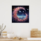 Roos Goud Lunar Dream Poster (Keuken)