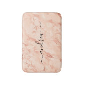 Roos Goud Marmer 5, Script Naam, Blush Pink Badmat (Voorkant Verticaal)