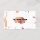 Roos Goud Marmer Huis Schoonmaak Maid Service Visitekaartje (Achterkant)