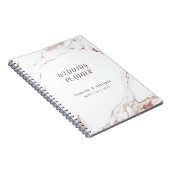 Roos goud marmer luxe moderne bruiloft planner notitieboek (Rechterzijde)
