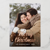 Roos goud met prettige feestdagen (Voorkant)