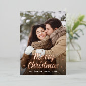 Roos goud met prettige feestdagen (Staand Voorkant)