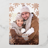 Roos goud met prettige feestdagen (Voorkant)