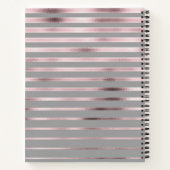 roos goud metaalstrippen monogram Notitieboek (Achterkant)